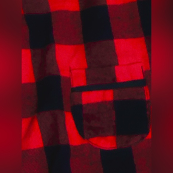 Fabdog 12 S Red Black Buffalo Check Plaid Cotton Fleece Dog Pajamas PJs NEW NWOT - Picture 5 of 10